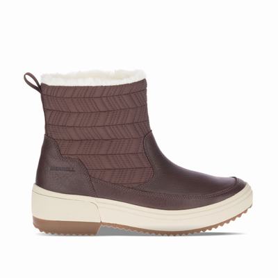 Merrell Haven Bluff Polar Waterproof Vinterskor Dam MörkBruna (SE802561)